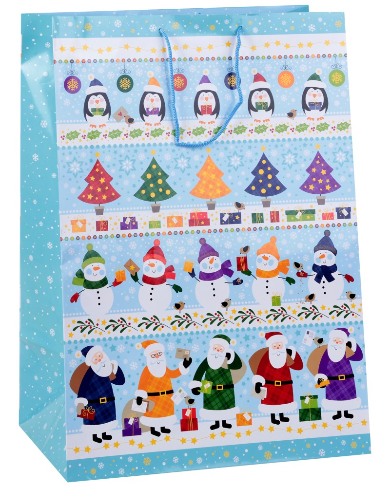 Подаръчна торбичка Весела Коледа - Unic Art Подаръчна торбичка Весела Коледа - Unic Art - С размери 40.5 / 56 / 25 cm - продукт