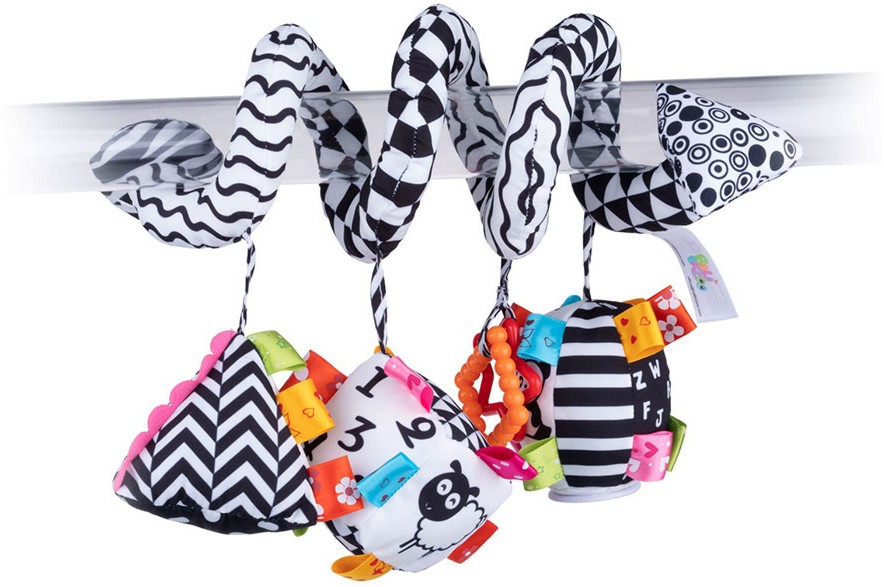 Спирала за бебешка количка BaliBazoo Geometric Figures Спирала за бебешка количка BaliBazoo Geometric Figures - играчка