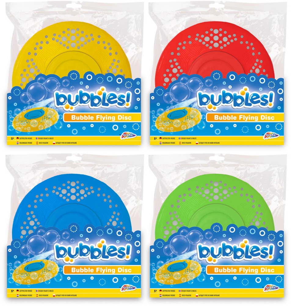 Летящ диск за сапунени мехури - Grafix Летящ диск за сапунени мехури - Grafix - 12 броя - играчка