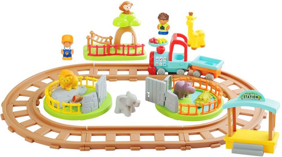 Влакче с релси Сафари - PlayGo Влакче с релси Сафари - PlayGo - играчка
