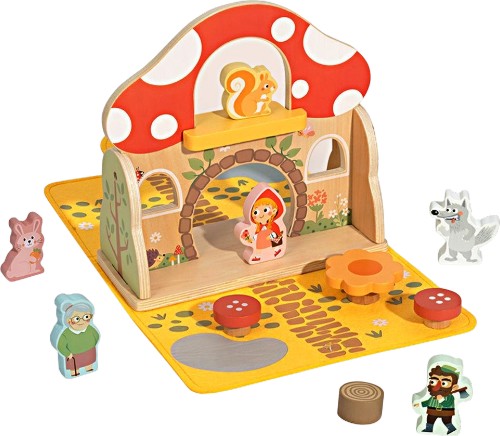 Дървен комплект Червената шапчица - Tooky Toy Дървен комплект Червената шапчица - Tooky Toy - играчка
