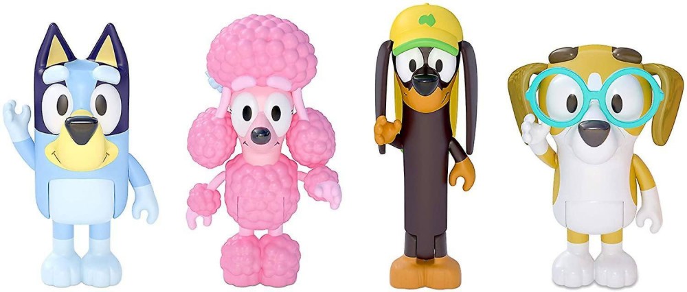 Фигурки на Блуи, Сникърс, Коко и Хъни - Moose Toys Фигурки на Блуи, Сникърс, Коко и Хъни - Moose Toys - На тема Bluey - фигури