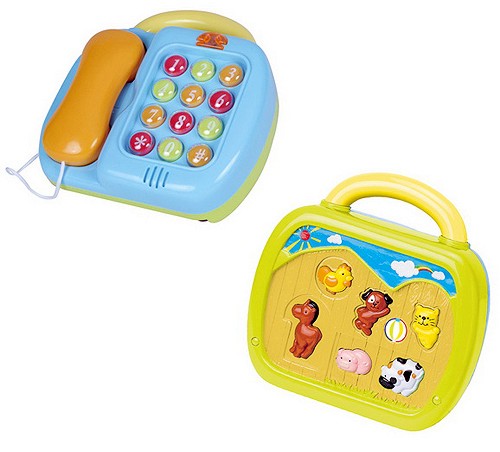 Детски телефон и ферма - 2 в 1 Детски телефон и ферма - 2 в 1 - Музикална играчка - играчка