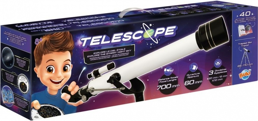 Детски телескоп - Buki France Детски телескоп - Buki France - Образователна играчка с 40 дейности - играчка