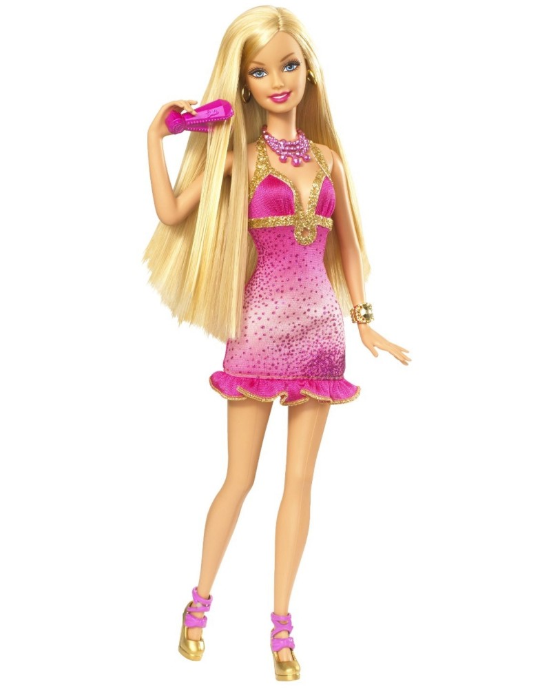 Барби - Игра на прически Барби - Игра на прически - Кукла от серията "Barbie - Мода и стил" - играчка