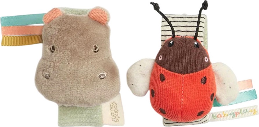 Гривни дрънкалки Mamas & Papas Hippo and Ladybird Гривни дрънкалки Mamas & Papas Hippo and Ladybird - 2 броя - играчка