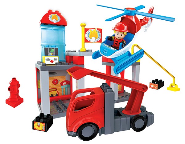 Спасителен център Спасителен център - Детски строител с блокчета и фигура от серия - Blok Town - играчка