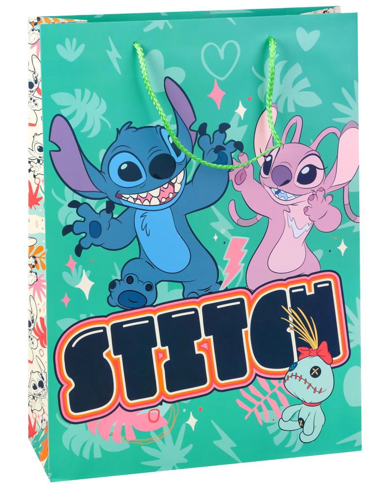 Подаръчна торбичка Стич и Ейнджъл - Unic Art Подаръчна торбичка Стич и Ейнджъл - Unic Art - С размери 33 / 45 / 12 cm на тема Лило и Стич - продукт
