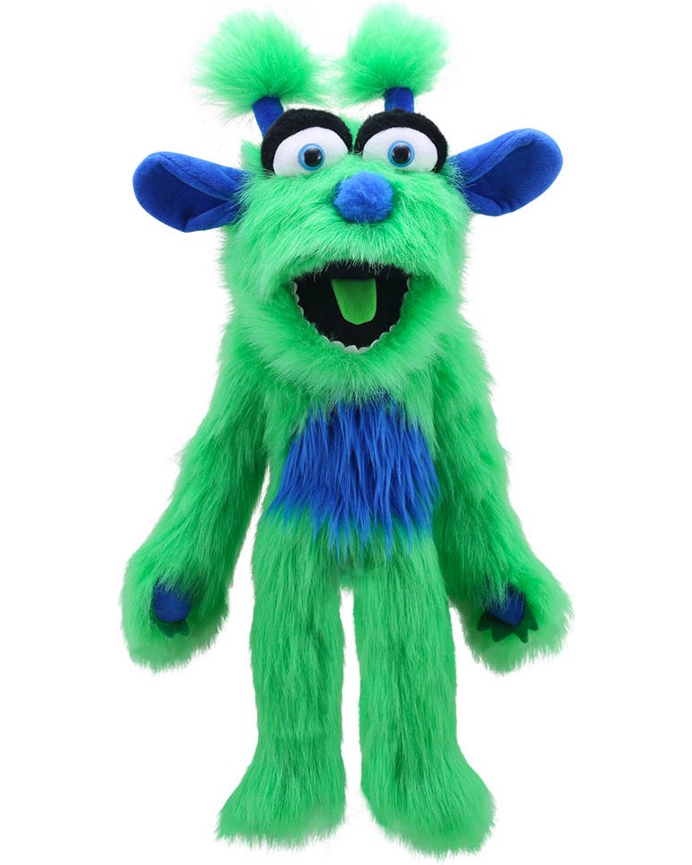 Кукла за театър Зелено чудовище - The Puppet Company Кукла за театър Зелено чудовище - The Puppet Company - С височина 56 cm, от серията Monsters - кукла