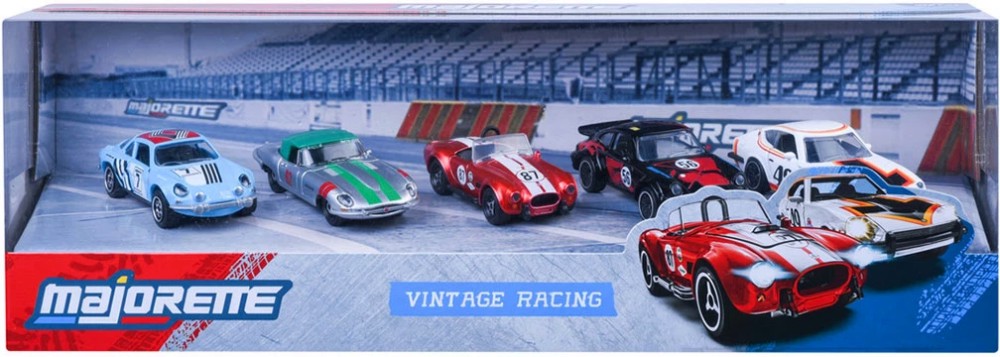 Колички Vintage Racing - Majorette Колички Vintage Racing - Majorette - 5 броя, от серията Vintage - играчка