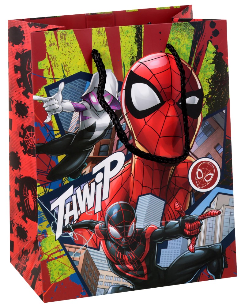 Подаръчна торбичка Спайдърмен - Unic Art Подаръчна торбичка Спайдърмен - Unic Art - С размери 18 / 23 / 11 cm на тема Спайдърмен - продукт
