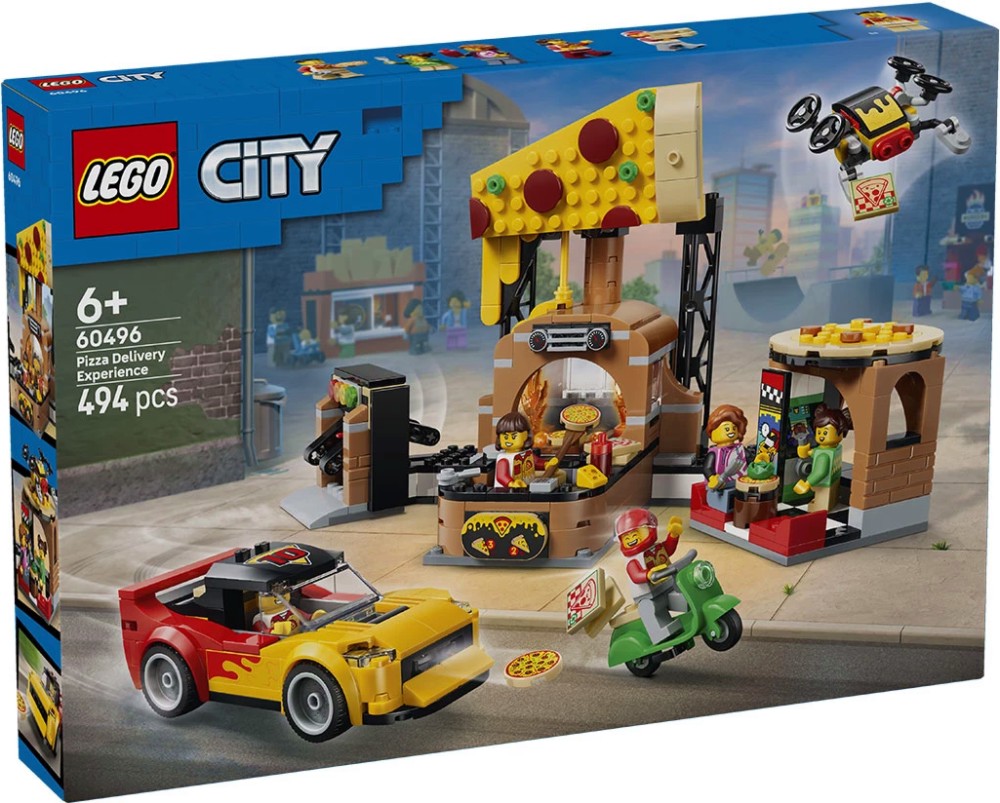LEGO City - Доставка на пица с превозни средства LEGO City - Доставка на пица с превозни средства - Детски конструктор - играчка