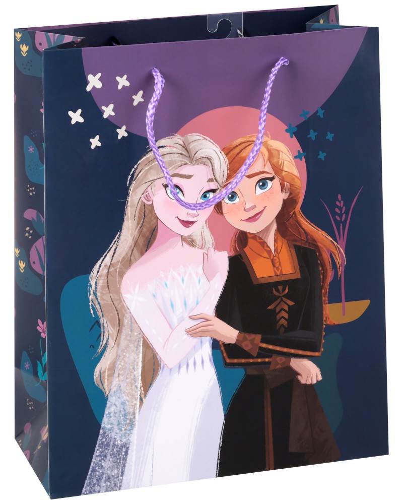 Подаръчна торбичка Елза и Анна - Unic Art Подаръчна торбичка Елза и Анна - Unic Art - С размери 26 / 32 / 12 cm на тема Замръзналото кралство - продукт