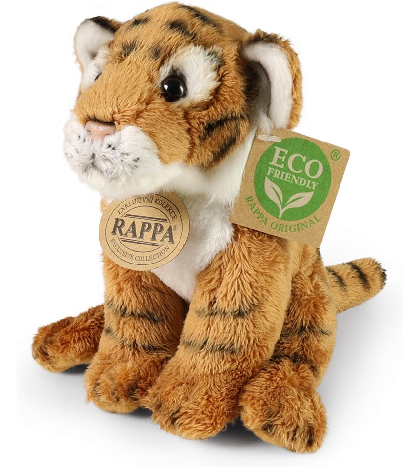 Плюшена играчка бенгалски тигър Rappa Плюшена играчка бенгалски тигър Rappa - С височина 15 cm - играчка