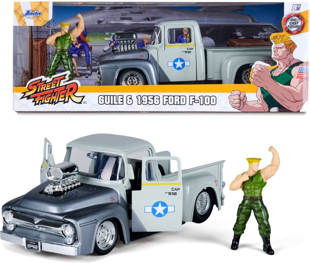 Кола Street Fighter Ford Pickup 1956 - Jada Toys Кола Street Fighter Ford Pickup 1956 - Jada Toys - играчка