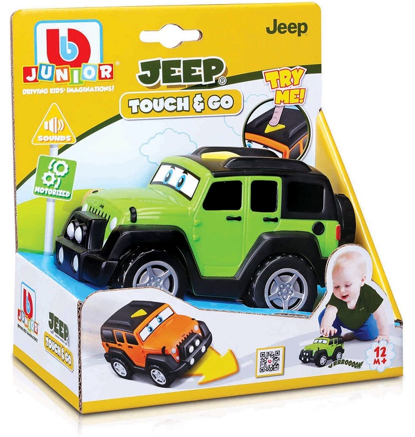 Детска кола Jeep Wrangler - Bburago Детска кола Jeep Wrangler - Bburago - Със светлина и звук, от серията Junior - количка