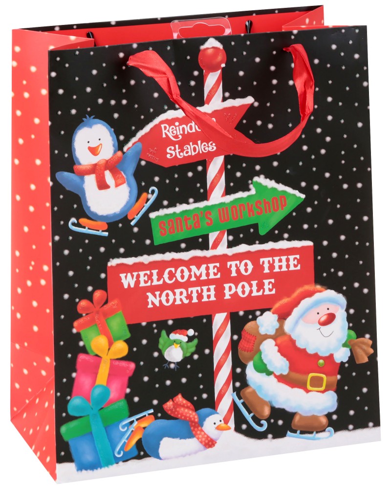 Подаръчна торбичка North Pole - Unic Art Подаръчна торбичка North Pole - Unic Art - С размери 26 / 32 / 14 cm - продукт