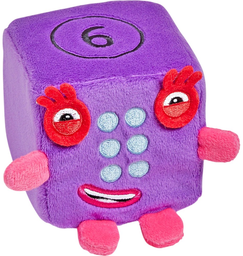 Плюшена играчка Numberblocks Six Плюшена играчка Numberblocks Six - От серията Blocklets - играчка