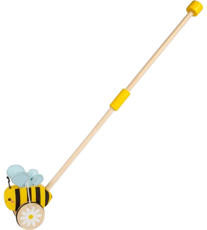Дървена играчка за бутане Пчела - Bigjigs Toys Дървена играчка за бутане Пчела - Bigjigs Toys - играчка