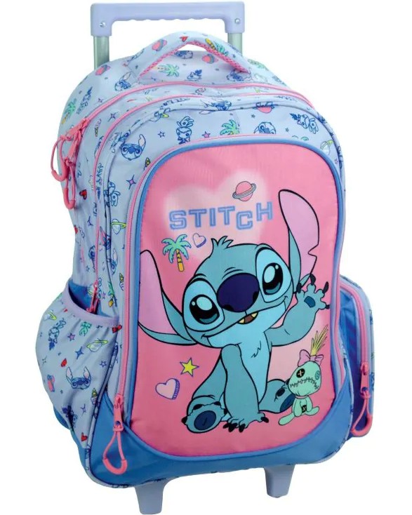 Ученическа раница с колелца Ученическа раница с колелца - На тема Stitch - раница