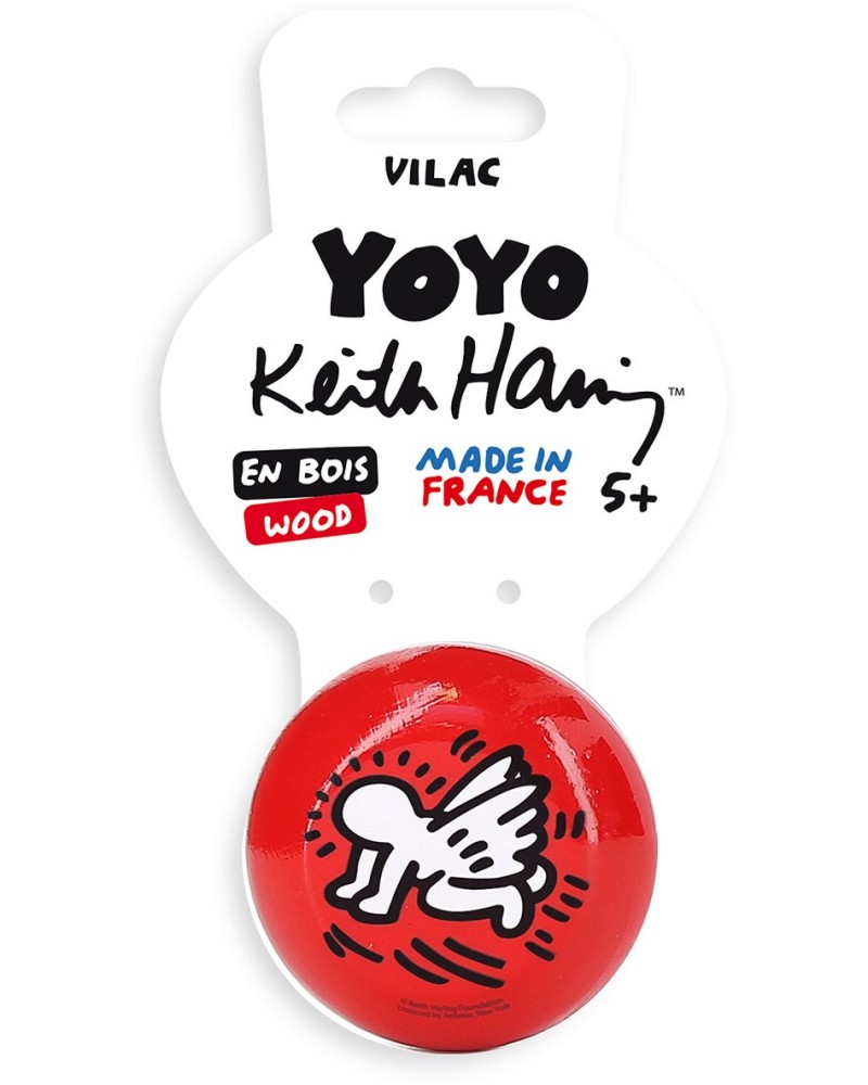 Дървено йо-йо - Vilac Дървено йо-йо - Vilac - По дизайн на Keith Haring - играчка