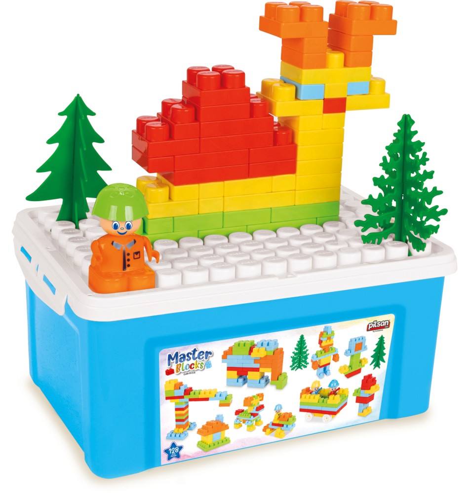 Детски конструктор в кутия - Pilsan Детски конструктор в кутия - Pilsan - От 128 части - играчка