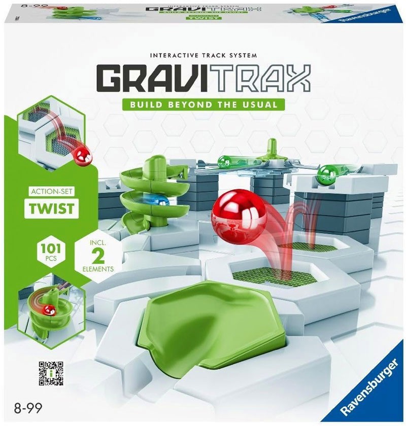Писта за топчета Twist Action - Ravensburger Писта за топчета Twist Action - Ravensburger - Стартов комплект от серията Gravitrax - играчка