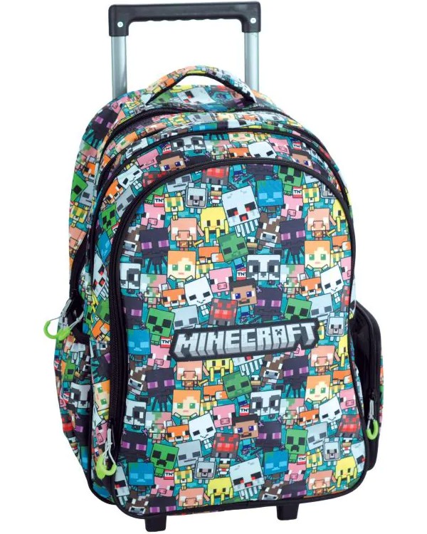 Ученическа раница с колелца Chibi Ученическа раница с колелца Chibi - На тема Minecraft - раница