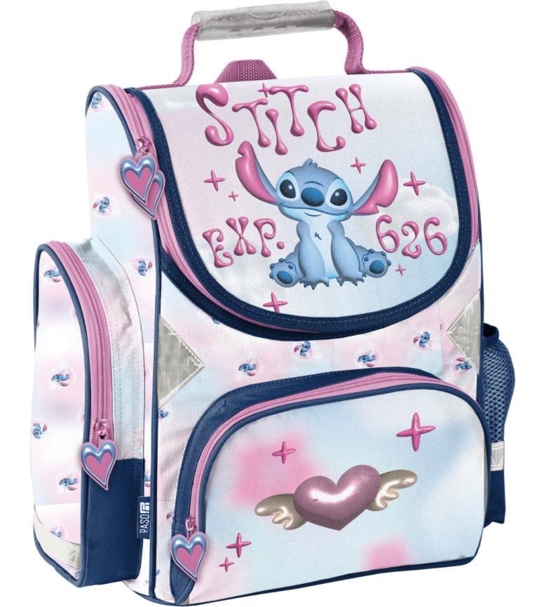 Ученическа раница с капак Paso Ученическа раница с капак Paso - На тема Stitch - раница