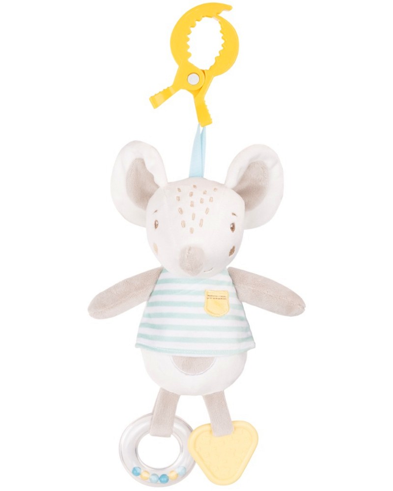 Мека играчка Kikka Boo Мека играчка Kikka Boo - С гризалка и дрънкалка, от серията Joyful Mice - играчка