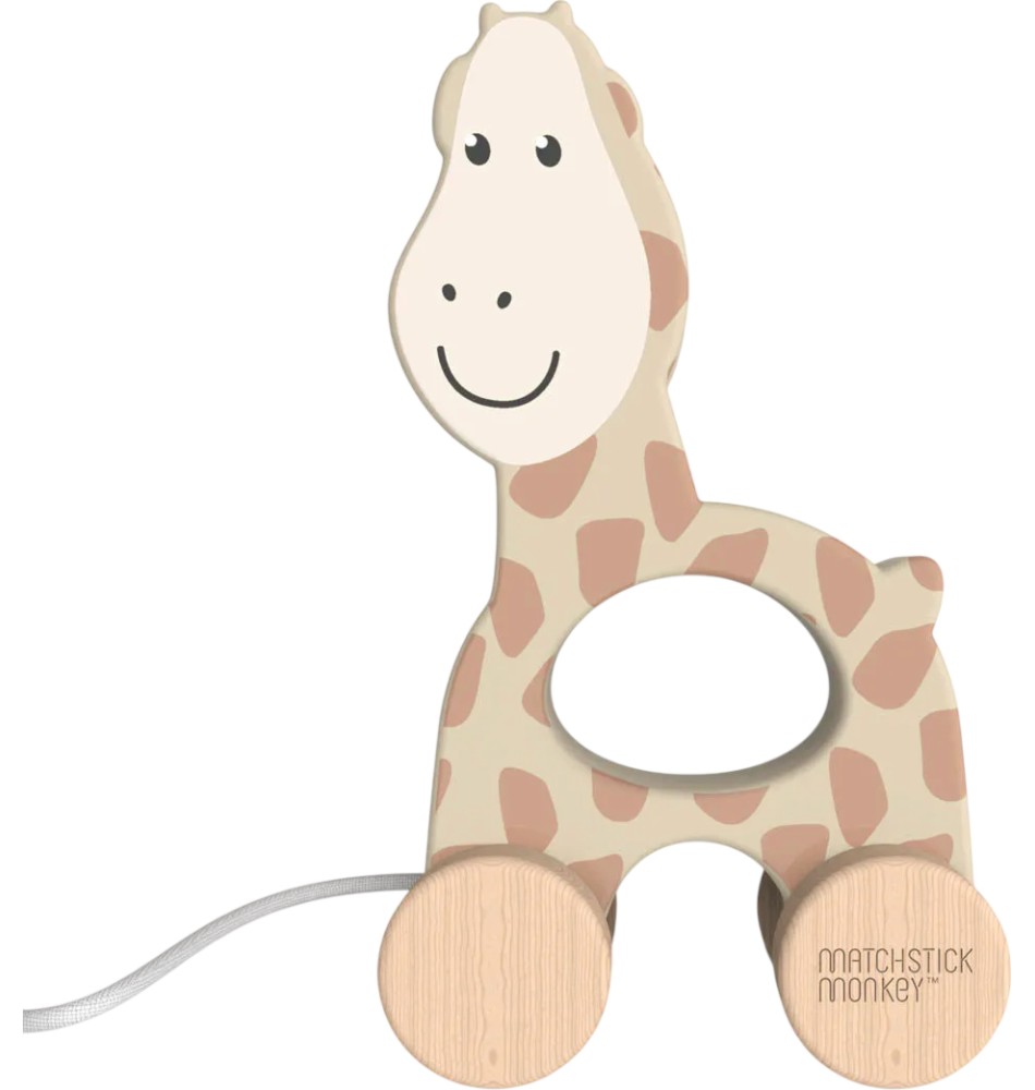 Дървена играчка за дърпане Жирафче - Matchstick Monkey Gigi Giraffe Дървена играчка за дърпане Жирафче - Matchstick Monkey Gigi Giraffe - играчка