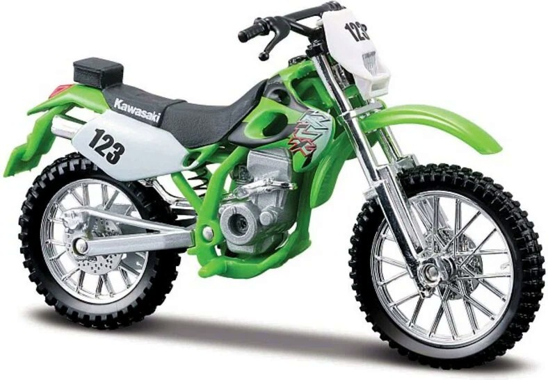 Метален мотор Kawasaki KLX 250SR - Maisto Tech Метален мотор Kawasaki KLX 250SR - Maisto Tech - С мащаб 1:18, от серията 2 Wheelers - играчка