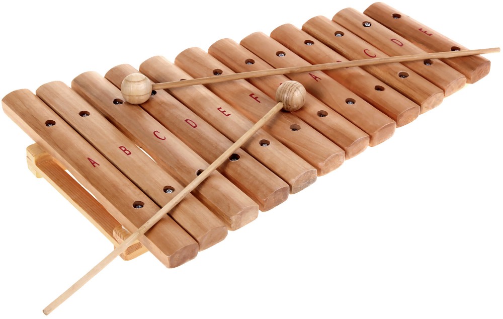 Дървен ксилофон с 12 ноти Bontempi - Детски музикален инструмент - играчка
