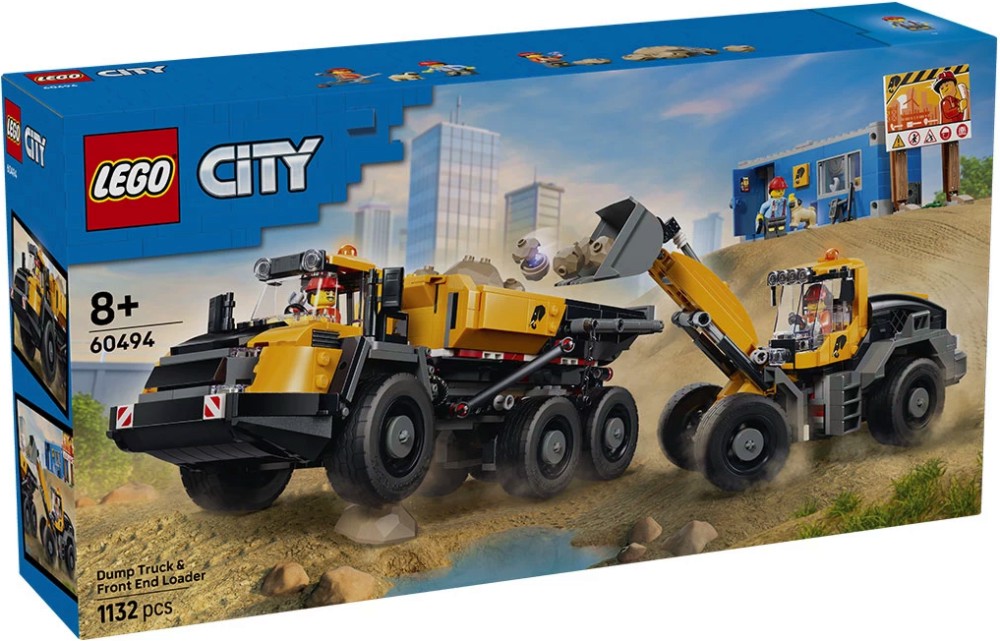 LEGO City - Самосвал и товарач с челно товарене LEGO City - Самосвал и товарач с челно товарене - Детски конструктор - играчка
