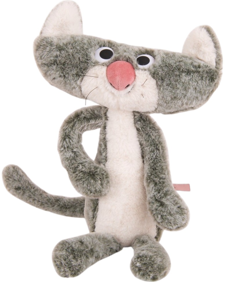 Играчка за гушкане Котка - Moulin Roty Играчка за гушкане Котка - Moulin Roty - От серията L'ecole des loisirs - играчка