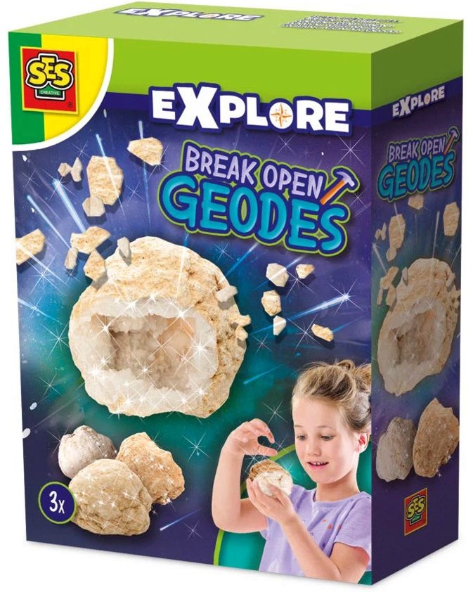 Геоди за разбиване - SES Creative Геоди за разбиване - SES Creative - От серията Откривател - образователен комплект