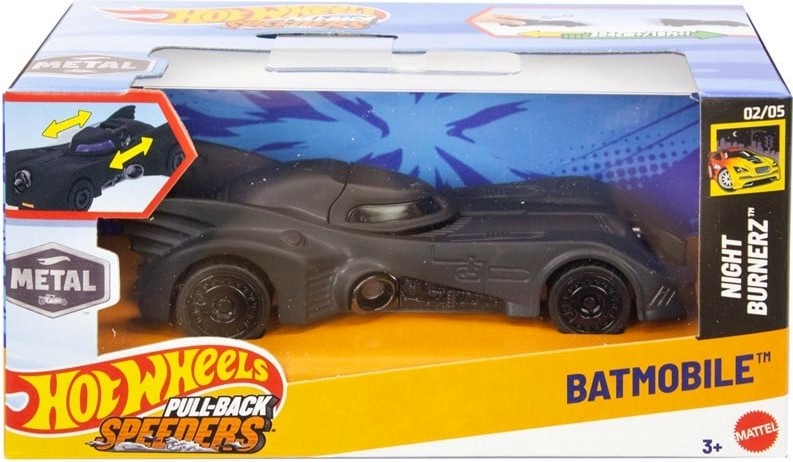 Метална количка Batmobile - Mattel Метална количка Batmobile - Mattel - С pull-back механизъм. от серията Hot Wheels - количка