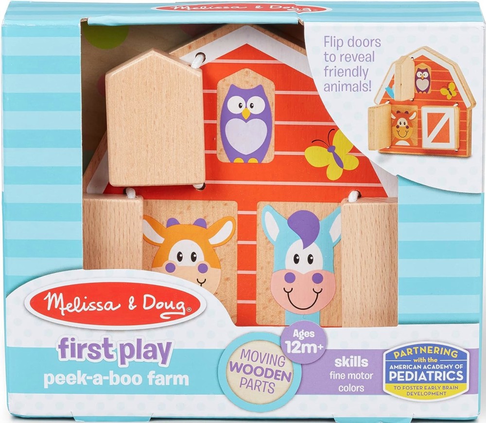 Дървена ферма - Melissa & Doug Дървена ферма - Melissa & Doug - От серията First Play - играчка