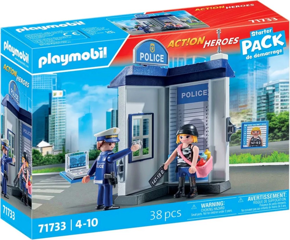Playmobil Action Heroes - Полицейска стая за разследване Playmobil Action Heroes - Полицейска стая за разследване - играчка
