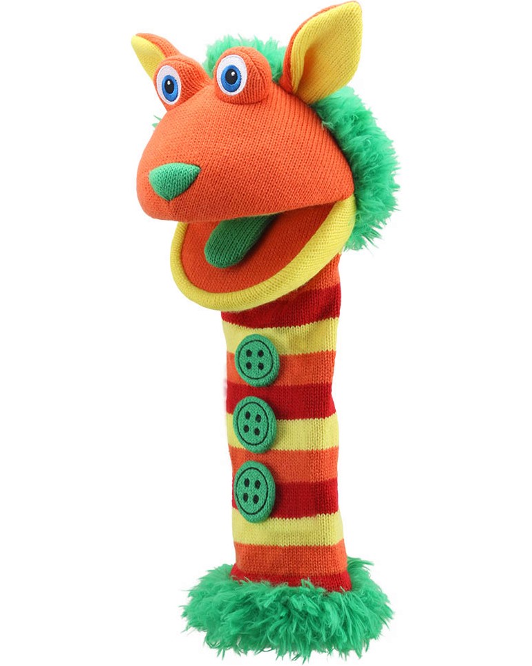 Кукла за театър Чорапено чудовище Бътанс - The Puppet Company Кукла за театър Чорапено чудовище Бътанс - The Puppet Company - От серията Sockettes - кукла