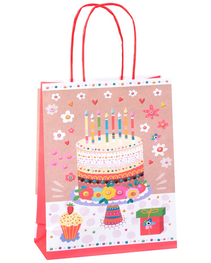 Подаръчна торбичка Торта - Unic Art Подаръчна торбичка Торта - Unic Art - С размери 20 / 25 / 8 cm - продукт