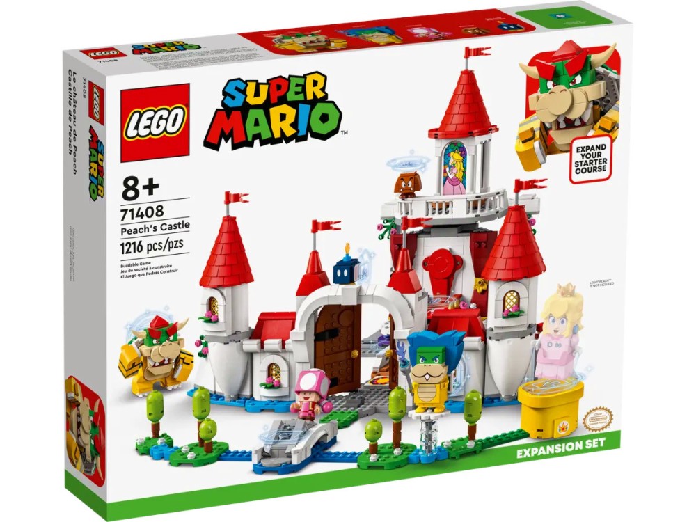 LEGO Super Mario - Peach’s Castle LEGO Super Mario - Peach’s Castle - Комплект за разширение на конструкторите Приключения с Марио, Приключения с Луиджи и Приключения с Праскова - играчка