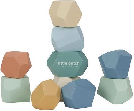Игра за баланс с дървени камъчета Little Dutch Игра за баланс с дървени камъчета Little Dutch - От серията Forest Friends - играчка