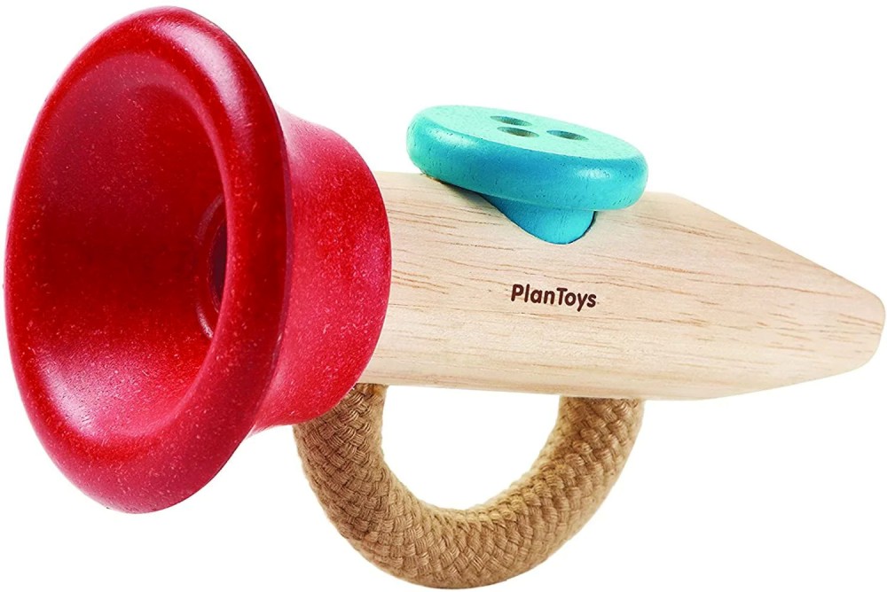 Дървено казу PlanToys - играчка