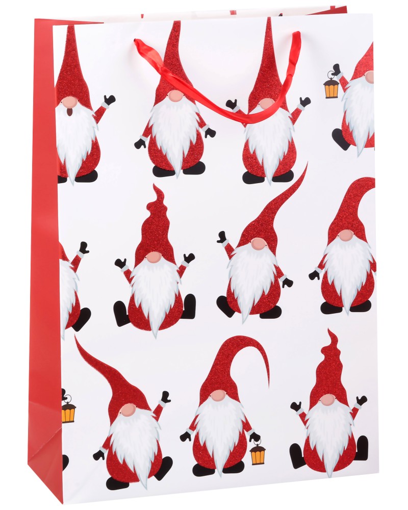 Подаръчна торбичка Коледни гноми - Unic Art Подаръчна торбичка Коледни гноми - Unic Art - С размери 33 / 46 / 14 cm - продукт