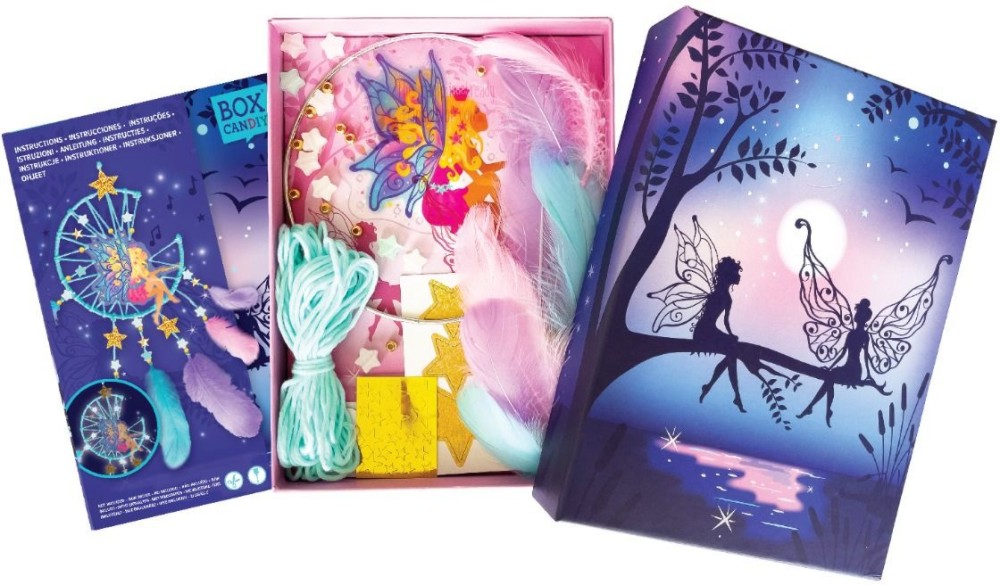 Създай сам Капан за сънища Светеща градина - Box Candiy Създай сам Капан за сънища Светеща градина - Box Candiy - Творчески комплект - творчески комплект
