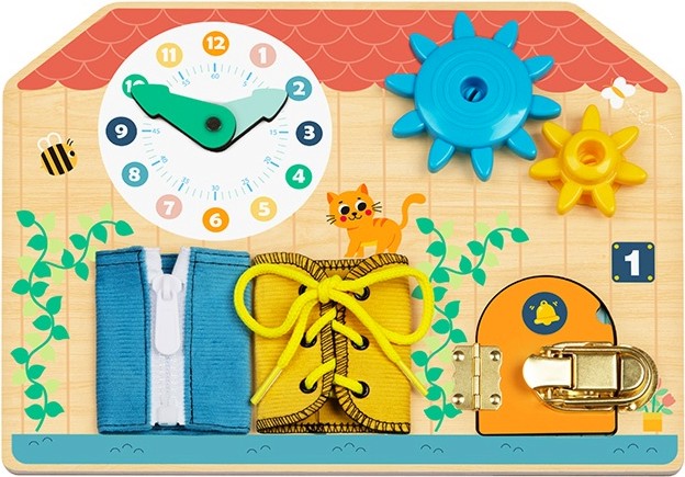 Активна дъска Къща с часовник - Hi Pando Активна дъска Къща с часовник - Hi Pando - играчка