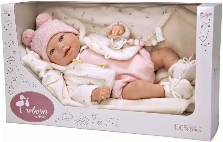 Кукла Елба с розово вълнено боди - Arias Кукла Елба с розово вълнено боди - Arias - кукла