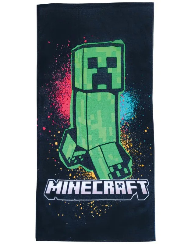 Детска плажна кърпа Creeper Детска плажна кърпа Creeper - 70 x 140 cm, 100% памук, на тема Minecraft - аксесоар