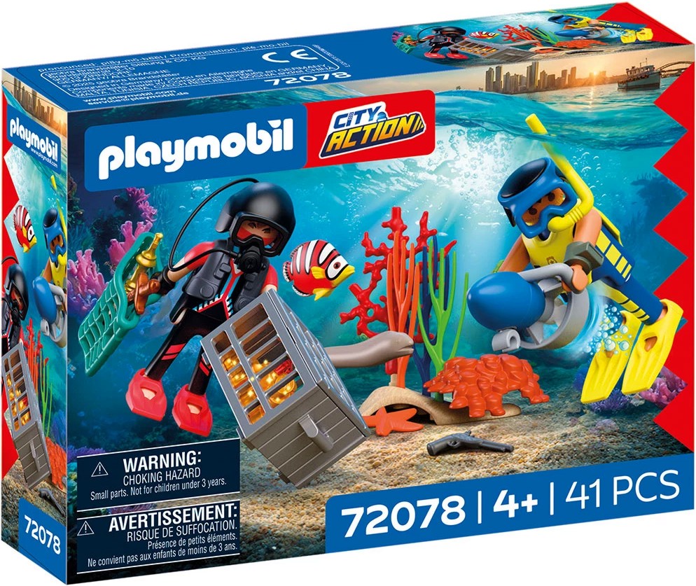 Playmobil City Action - Полицай водолаз със съкровище Playmobil City Action - Полицай водолаз със съкровище - играчка